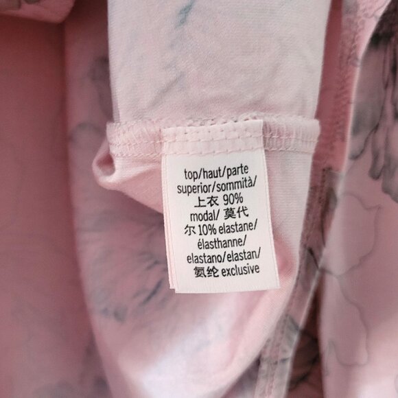 Victoria's Secret Modal Pajama Set Pink Floral Button Long Sleeve 2 piece S Tall - Picture 11 of 16